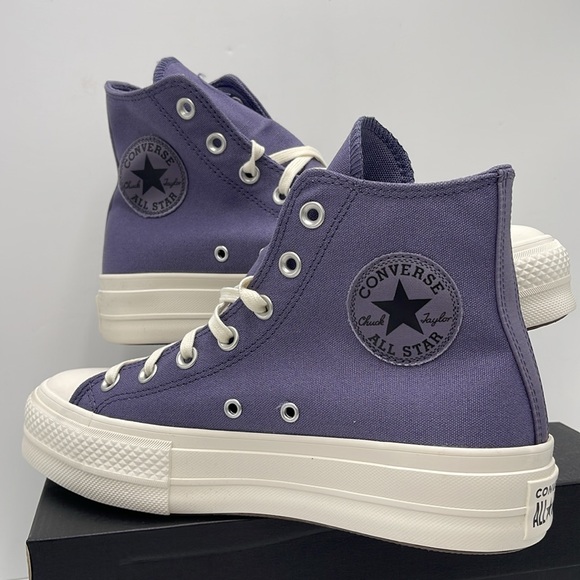 Converse WMNS А12513С CTAS LIFT HI
LAVENDER ASH/EGRET/BLACK Platforms Sneakers - Picture 11 of 16
